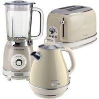 Ariete Jug Kettle, 2 Slice Toaster & Jug Blender Set in Cream