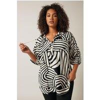 Evans Women's Tie Neck Blouse in Black | Size: 16