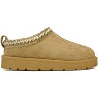 XY London Women's 'Zoe' Aztec Faux Fur Slip On Micro Slippers in Light Tan | Size: 3
