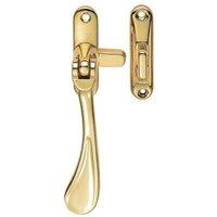 Loops Spoon End Reversible Casement Window Fastener 124mm Length Polished Brass in Metallics