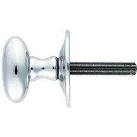 Loops Oval Rack Bolt Thumbturn Lock Steel Spline Spindle 36mm Rose Polished Chrome in Metallics