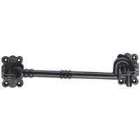 Loops Ornate Cabin Hook & Eye Black Antique Hammered 203mm Arm Cabinet Lock