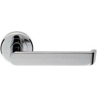 Loops Flat Faced Lever on Concealed Fix Round Rose 50.5mm Diameter Polished Chrome
