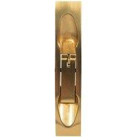Loops Lever Action Flush Door Bolt with Flat Keep Plate 204 x 20mm Polished Brass in Metallics