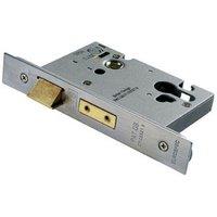 Loops Euro Profile Architectural Sashlock 64mm Satin Stainless Steel Door Latch in Metallics