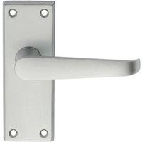 Loops PAIR Straight Handle on Short Latch Backplate 118 x 42mm Satin Chrome