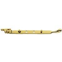Loops Bulb Ended Casement Window Stay 267 x 16mm Polished Brass Pear Drop Stay in Metallics