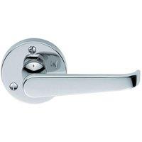 Loops PAIR Victorian Straight Shaped Lever on 59mm Round Rose Polished Chrome Handle