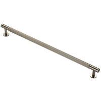 Loops Lined Bar Door Pull Handle - 370mm x 13mm - 320mm Centres - Satin Nickel in Metallics