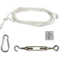 Kookaburra Shade Sail Easy Hoist Rope & Fixing Kit for Triangles in Natural