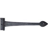 Loops PAIR 275 x 102mm Ornate T Hinge Black Antique Internal Decorative Door Hinge