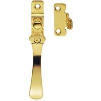 Loops Lockable Victorian Casement Window Fastener 57 x 13mm Polished Brass in Metallics