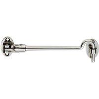 Loops Silent Pattern Cabin Hook & Eye Bright Stainless Steel 200mm Arm Cabinet Hatch in Metallics