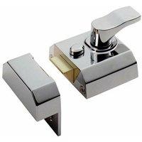 Loops Contract Rim Cylinder Nightlatch 40mm Polished Chrome Door Security Lock