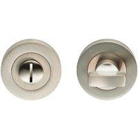 Loops Thumbturn Lock & Release Handle Concealed Fix Round Rose Satin Nickel in Metallics
