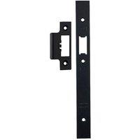 Loops Forend Strike & Fixing Pack Suitable for DIN Security Latch Matt Black