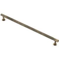 Loops Knurled Bar Door Pull Handle - 350mm x 13mm - 320mm Centres - Antique Brass in Metallics