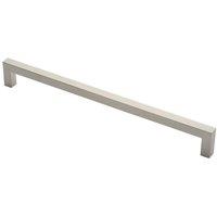 Loops Square Mitred Door Pull Handle 469 x 19mm 450mm Fixing Centres Satin Steel in Metallics