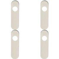 Loops 4x PAIR Radius Lock Latch Plate Cover 170 x 45 x 8mm Satin Stainless Steel in Metallics