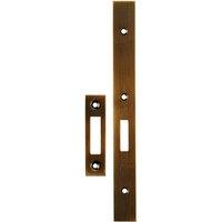 Loops Forend Strike & Fixing Pack Suitable for DIN Euro Deadlock Antique Brass in Metallics
