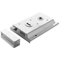Loops Traditional Contract Rim Deadlock 152 x 102mm Polished Chrome Door Latch