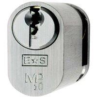 Loops 42mm Oval Single Cylinder Lock Keyed Alike 10 Pin Satin Chrome Door Lock