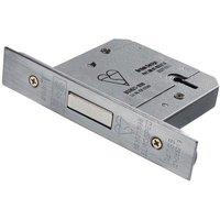 Loops 76mm 5 Lever Mechanism BS Deadlock Satin Stainless Steel Door Security Latch in Metallics