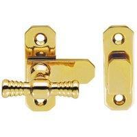 Loops Window T Handle Fastener 57 x 19mm Polished Brass Cabinet Door Lock in Metallics