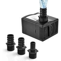 Costway 1450L/H 30W Submersible Pump Fountain Water Pump with 2.5M High Lift 3 Nozzles in Black