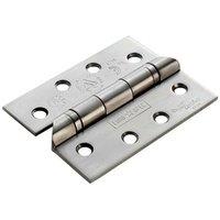 Loops PAIR 102 x 76 x 3mm 13 Ball Bearing Hinge Stainless Steel Interior Door in Metallics