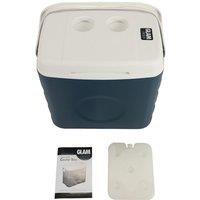 Glamhaus Insulated 26L Food & Drink Cooler Box with 1 Ice Pack in Blue