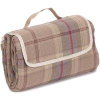 Red Hamper Lavender Fleece Tartan Picnic Blanket