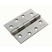 Loops 3 PACK 102 x 76mm Ball Bearing Hinge Satin Stainless Steel Interior Door in Metallics