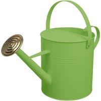 simpa 9 Litre Colour Metal Watering Can with Brass Rose in Lime