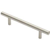 Loops Round T Bar Pull Handle 146 x 10mm 96mm Fixing Centres Stainless Steel in Metallics