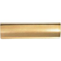 Loops Curved Letterbox Cover Interior Letter Tidy Flap 355 x 127mm Polished Brass in Metallics