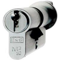 Loops 64mm Euro Cylinder & Thumbturn Lock Keyed to Differ 10 Pin Satin Chrome