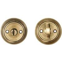 Loops Bathroom Thumbturn & Release Handle Reeded Design 55mm Dia Antique Bronze