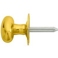 Loops Oval Rack Bolt Thumbturn Lock Steel Spline Spindle 36mm Rose Polished Brass in Metallics