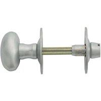 Loops Oval Thumbturn Lock With Coin Release Handle On 36mm Rose Satin Chrome
