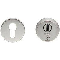 Loops 4 Star Security Escutcheons Set Suits BS Euro Cylinder Locks Satin Steel in Metallics