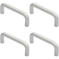 Loops 4x Rounded D Shaped Bar Handle 150mm x 19mm Diameter Satin Anodised Aluminium