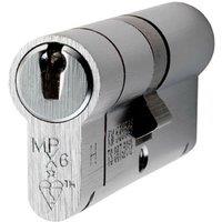 Loops 70mm EURO Double Cylinder Lock Keyed to Differ 6 Pin Satin Chrome Door