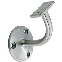 Loops Handrail Bannister Bracket Wall Support 62mm Projection Satin Steel in Metallics