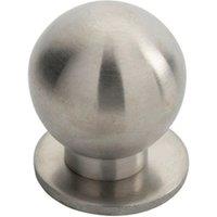 Loops Small Solid Ball Cupboard Door Knob 30mm Dia Stainless Steel Cabinet Handle in Metallics