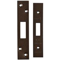 Loops Square Forend Strike & Fixing Pack Suitable for Deadlocks Matt Bronze