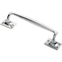 Loops One Piece Door Pull Handle 250mm Length 54mm Projection Polished Chrome
