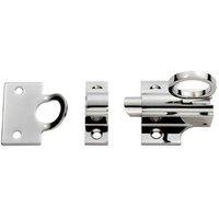 Loops Sprung Fanlight Window Catch 33mm Fixing Centres Polished Chrome Loft Window