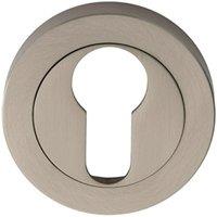 Loops 50mm Euro Profile Escutcheon Concealed Fix Satin Nickel Keyhole Cover in Metallics