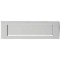 Loops Inward Opening Letterbox Plate 242mm Fixing Centres 278 x 95mm Polished Chrome